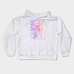 Seville, Spain City Map Typography - Colorful Kids Hoodie